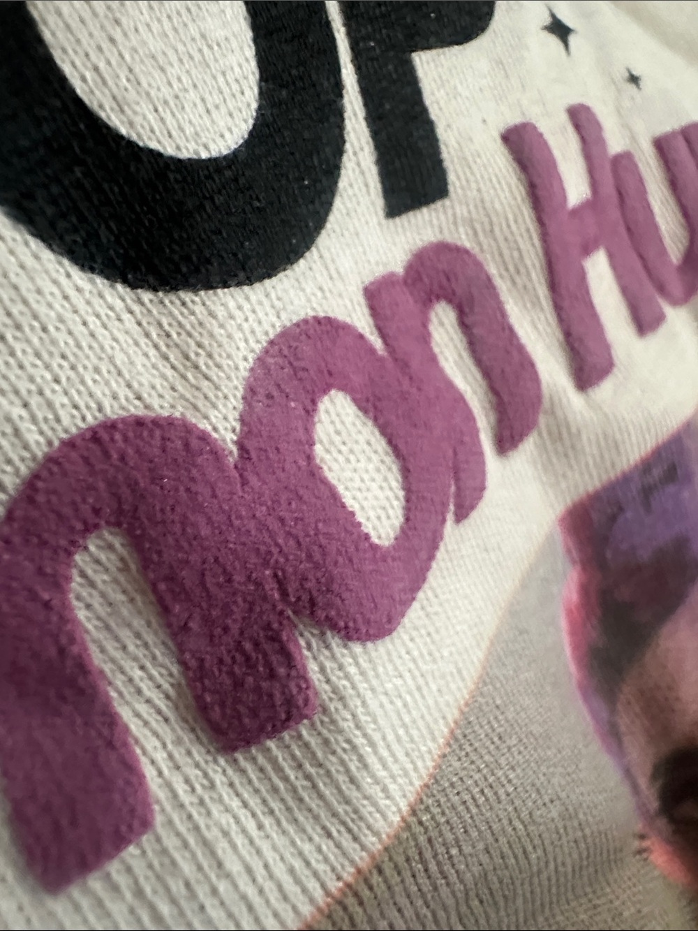Zara KPOP Demon Hunters Sweatshirt - Cream with Purple & Black Print - Picture 4 of 9